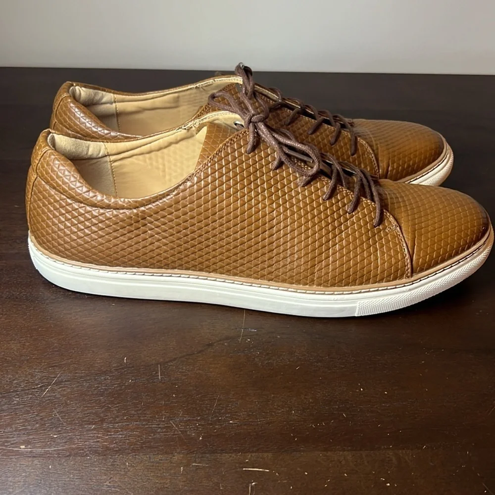 Van Heusen Leather Memory Foam Lace Up Oxford in Cup A Chino